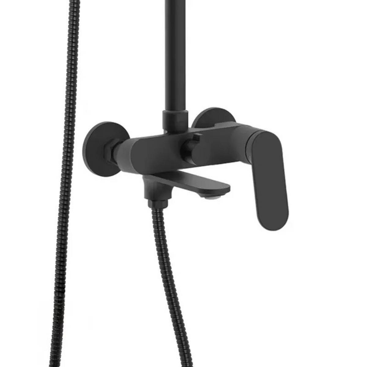 DUSCHGARNITUR Rea Marco Black - Schwarz, Metall (12.5/117/25cm) - REA