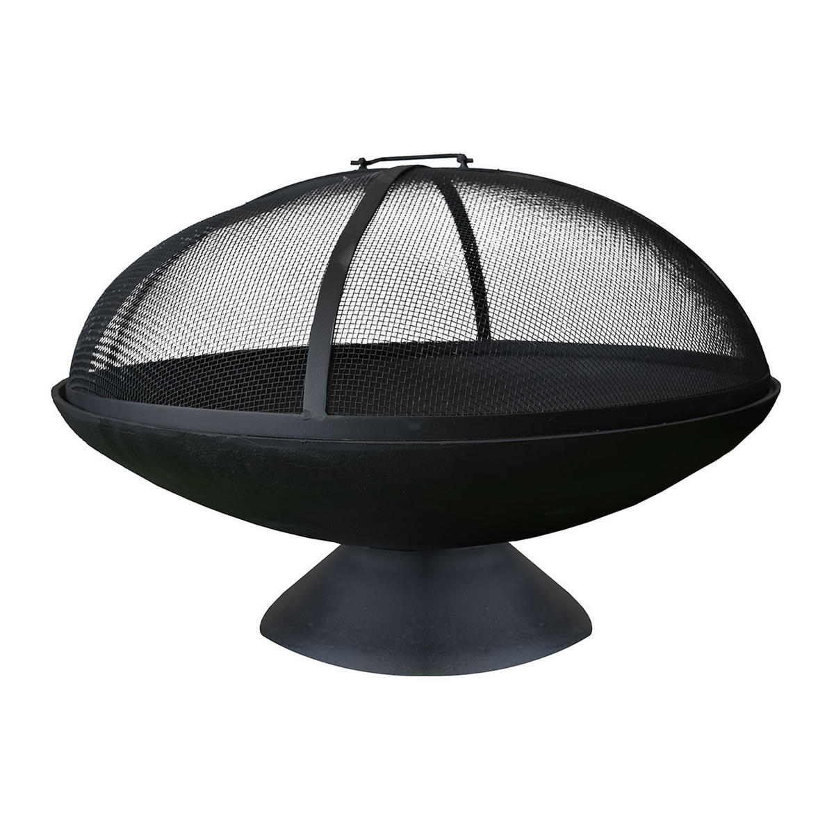 FEUERKORB Junto Schwarz - Schwarz, Metall (58/38/58cm) - Cook'in Garden