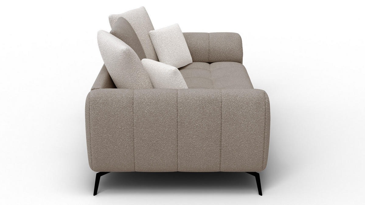 SOFA CALME 2,5-Sitzer, beige und écru - Beige, Holz/Textil (199/92/108cm) - Courtois Laville
