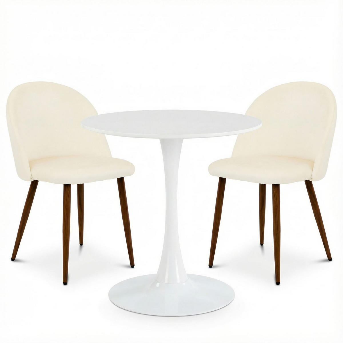 ESSGRUPPE LOIRE NAVIA 3er Set weiß - Weiß, Holzwerkstoff - IDIMEX