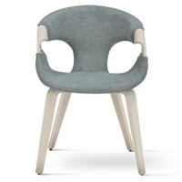 STUHL Formholz 55 x 56 x 80 cm grau POLSTERSTÜHLE #01 - Grau, Holz (55/80/56cm) - Massivmoebel24