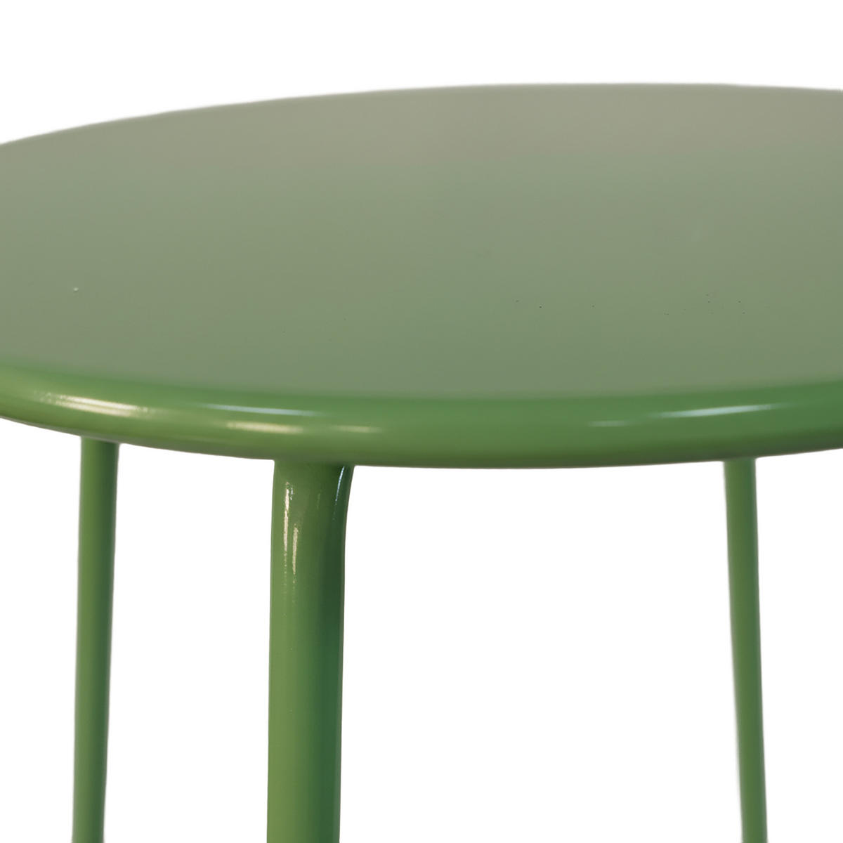 BEISTELLTISCH - Grün, Metall (44/44/46cm) - Relaxdays