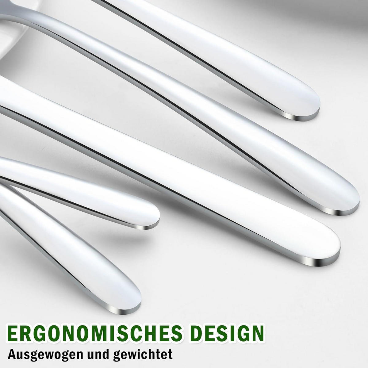 BESTECKSET 30-teiliges Set Edelstahl Silber - Silberfarben, Metall