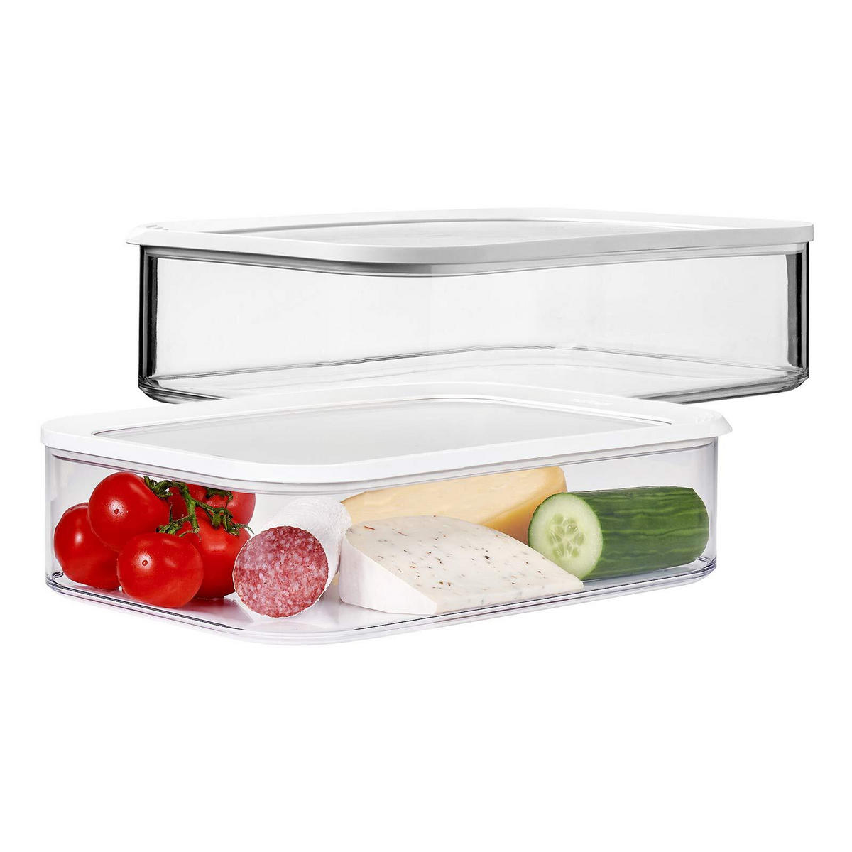 FRÜHSTÜCKSDOSEN XXL Modula weiß 4800 ml 2er Set - Weiß, Kunststoff (22.5/8.5/32cm) - Mepal