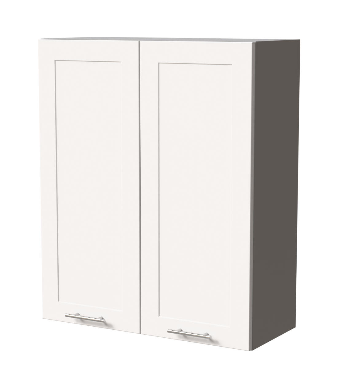 HÄNGESCHRANK Oslo W4/80 Grau / Weiß Matt 80 / 32,5 / 96cm - Weiß/Grau, Holz/Holzwerkstoff (80/96/32.5cm) - Feldmann-Wohnen