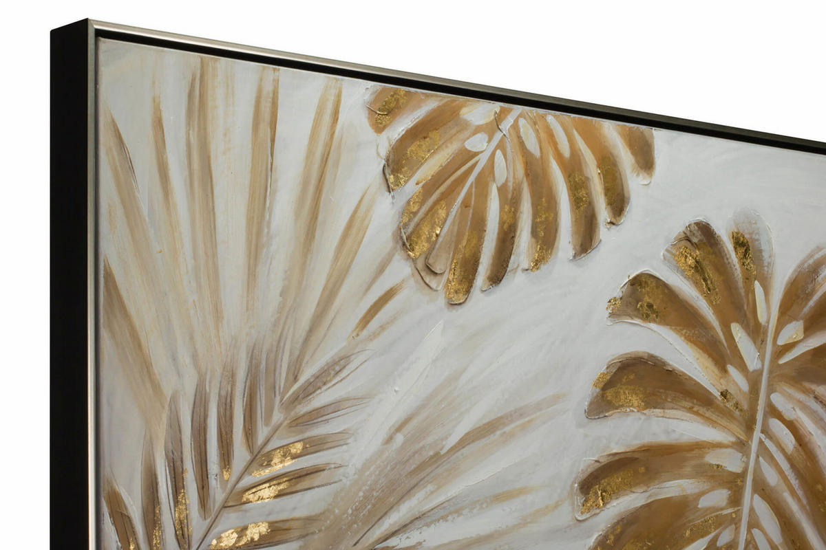 ACRYLBILD HANDGEMALT Gold 122/82 cm - Goldfarben/Braun, Textil (122/82cm) - KUNSTLOFT