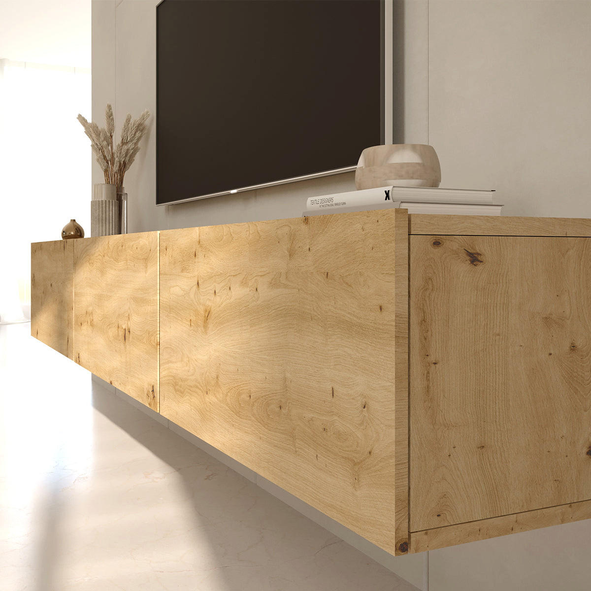 TV OMARICA Idao Svetli les - rjava, leseni material (160/29.1/35cm) - Petits-meubles