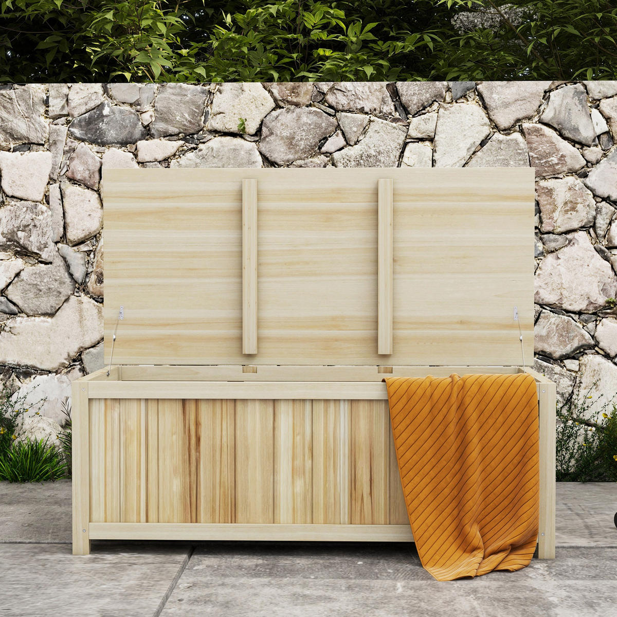 KISSENBOX DE-18674 172 L, Holz Natur - Naturfarben, Holzwerkstoff (55/45/120cm) - ComfortXL