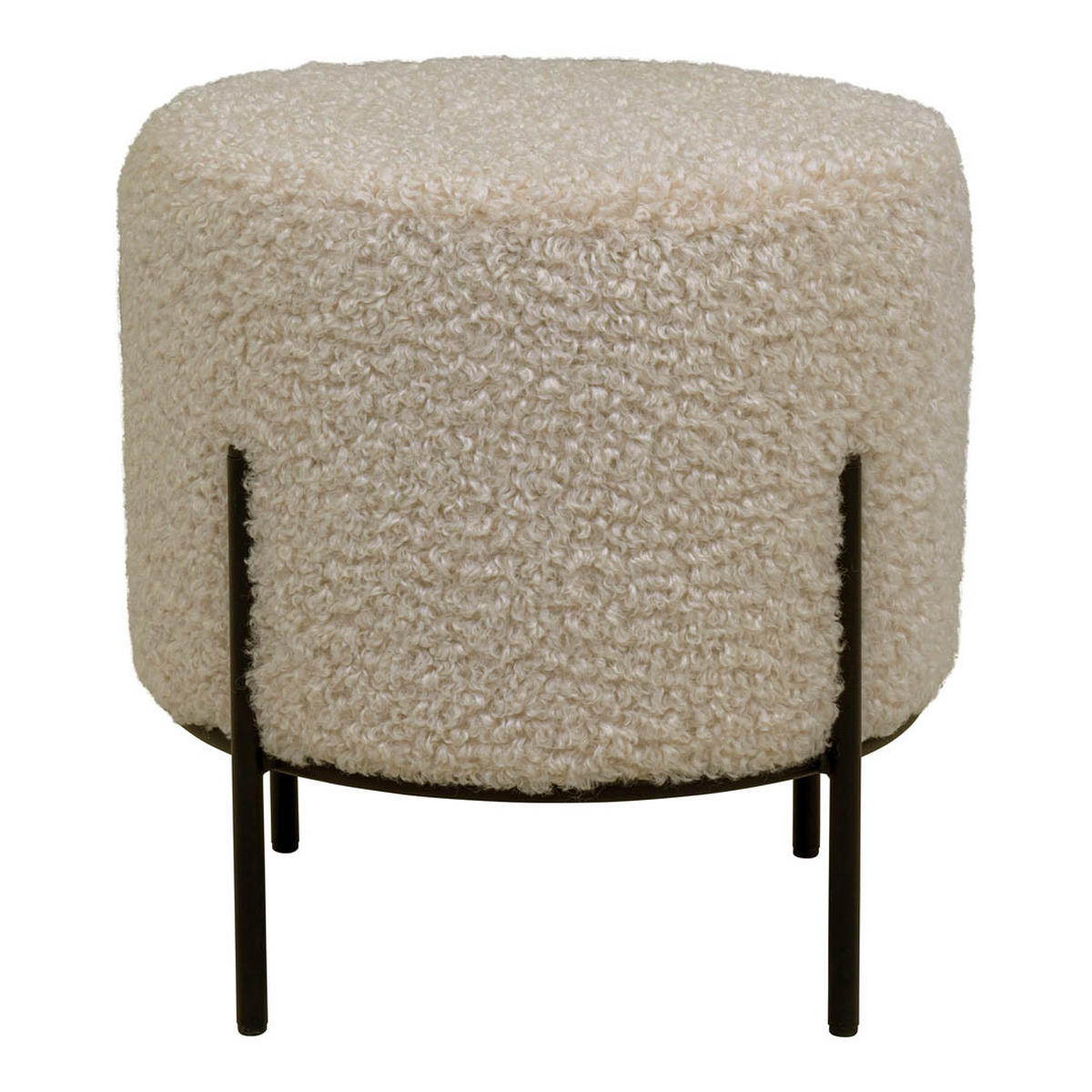 HOCKER, Alford, Braun, Kunstfell, 36 x 36 x 37 cm - Braun, Textil/Fell (36/37/36cm) - ebuy24