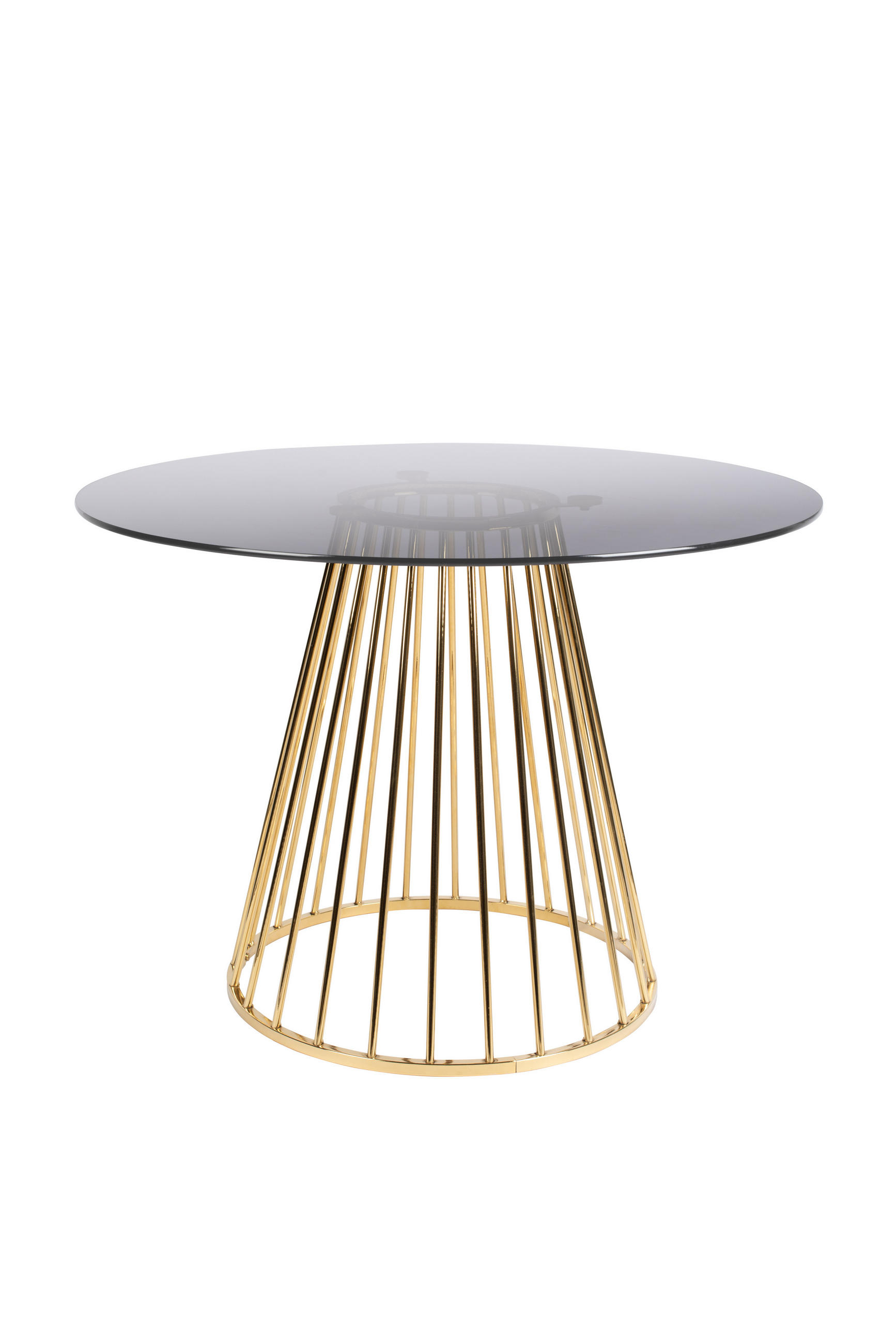 BEISTELLTISCH Floris - Gold - 104/104/75 cm - Goldfarben, Glas (104/104/75cm)