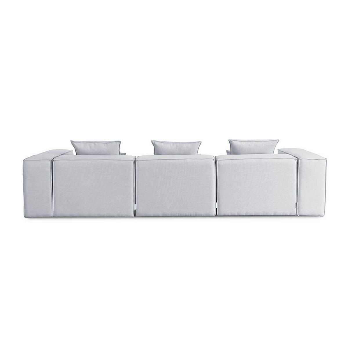 MODULARES SOFA VERONA - Hellgrau, M - Hellgrau, Kunststoff/Textil (327/70/120cm) - Home Deluxe