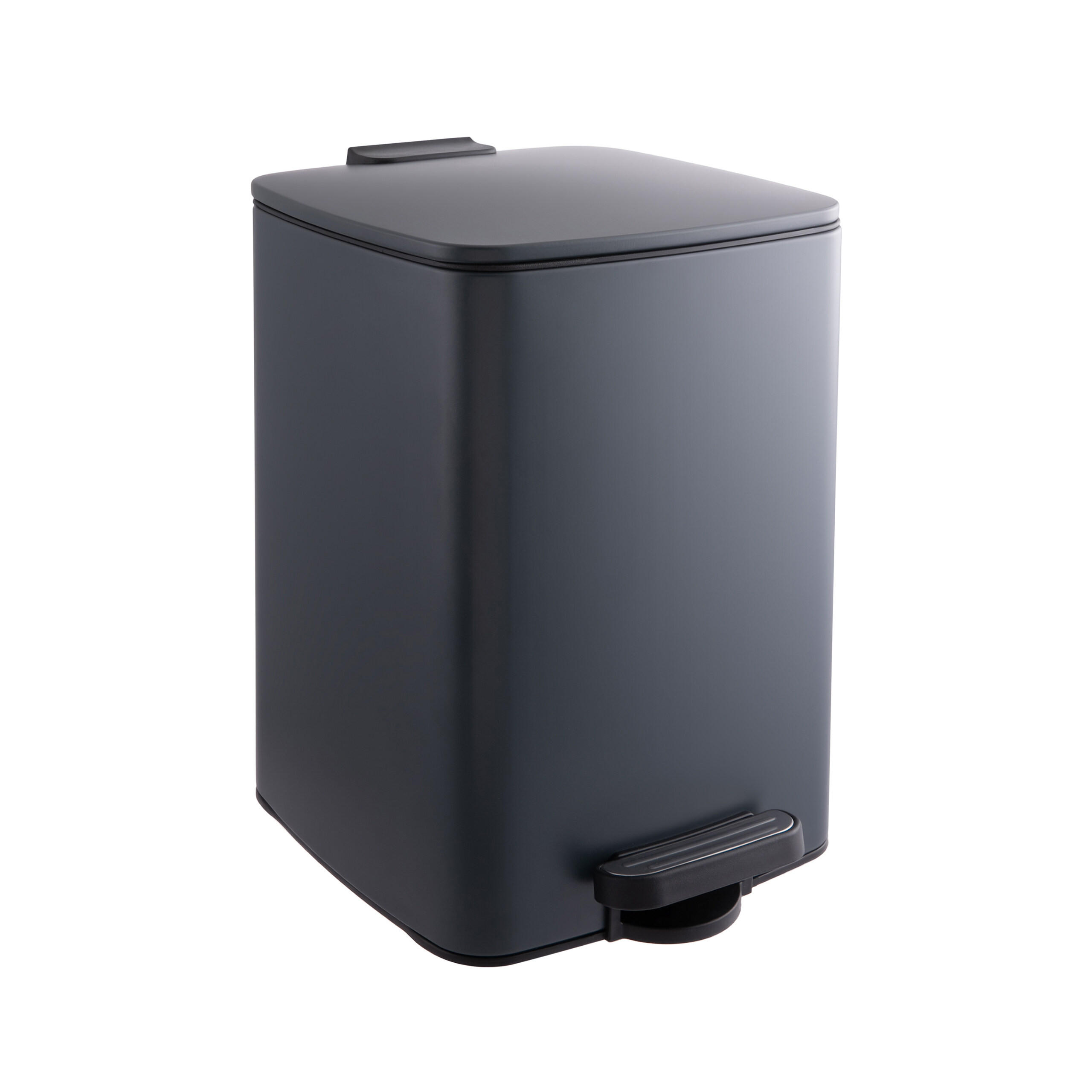 Relaxdays KOŠ Tmavě šedý odpadkový s pedálem Softclose 12 l
