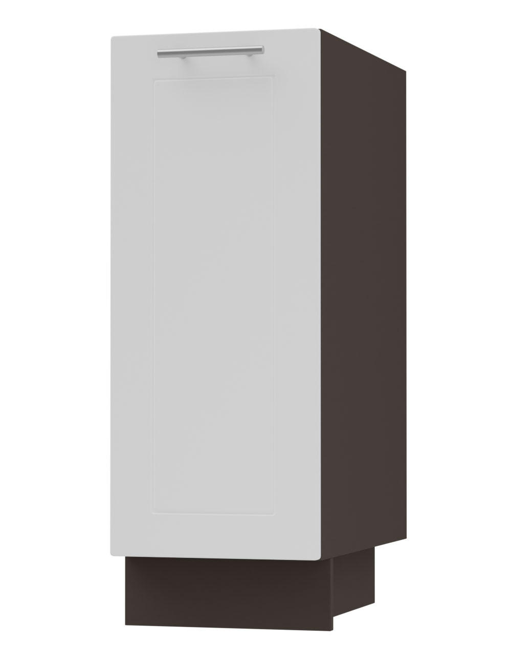 Feldmann-Wohnen Küchenunterschrank Weiß, Dunkelgrau 30x82x50 cm