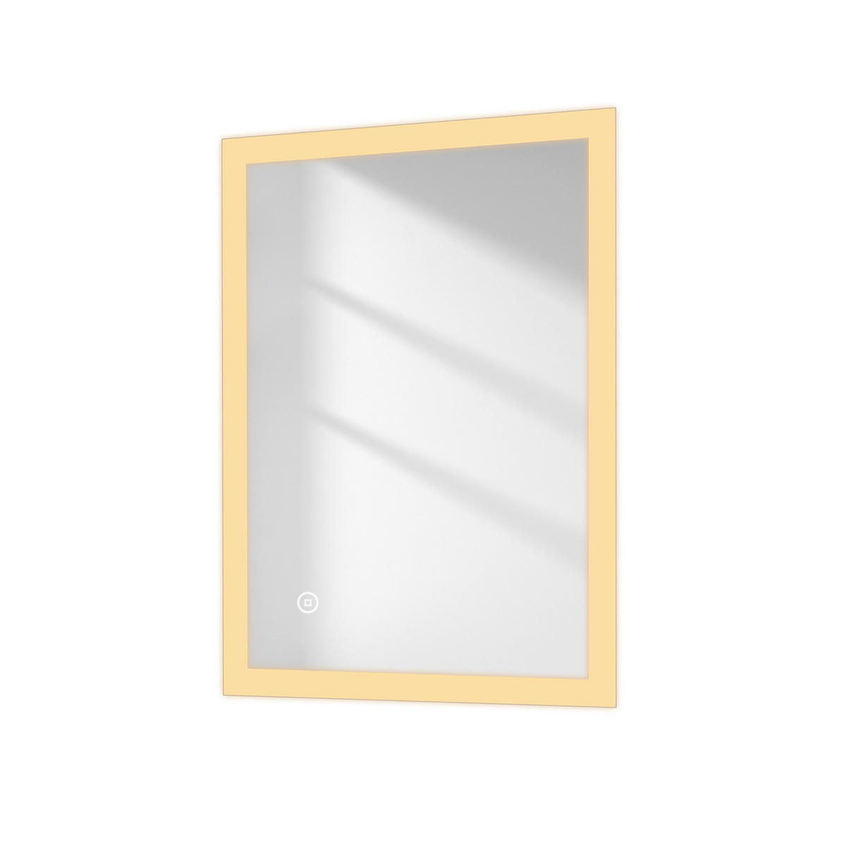 BADSPIEGEL mit Umweltfreundlicher Silberspiegel Beleuchtung 70/50/3,5 cm - Weiß, Glas (50/3.5/70cm) - EMKE