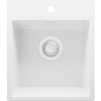 SPÜLBECKEN Riga Easy, 2-er set Alles Weiß 38/44 cm 1 Becken + Ablauf-Set ab 40er Unterschrank - Weiß, Kunststoff (38/19/44cm) - Primagran