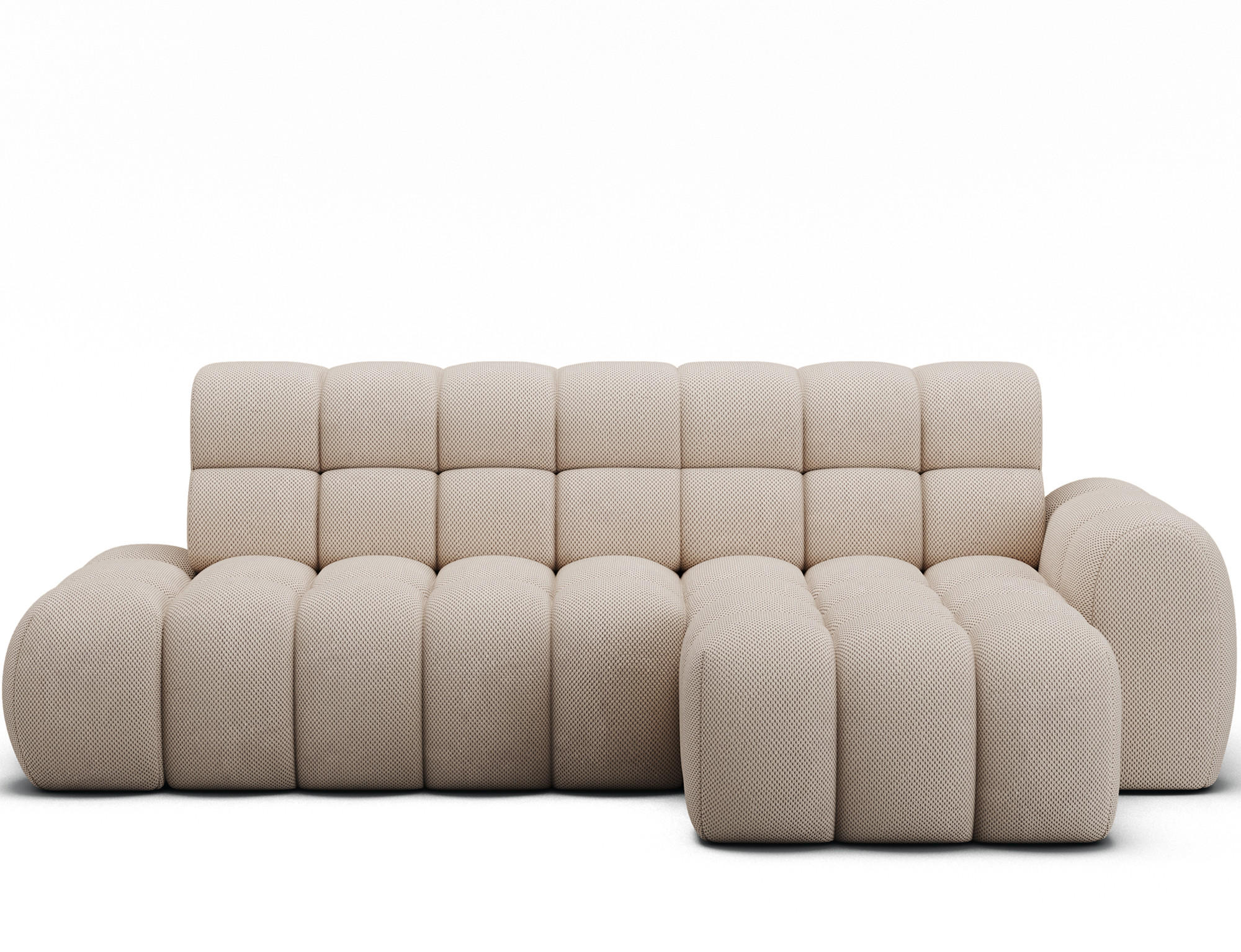 ECKSOFA Lorveno R - Beige (Calmora 18) - Beige, Holzwerkstoff (283/165cm) - Möblo