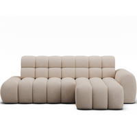 ECKSOFA Lorveno R - Beige (Calmora 18) - Beige, Holzwerkstoff (283/165cm) - Möblo