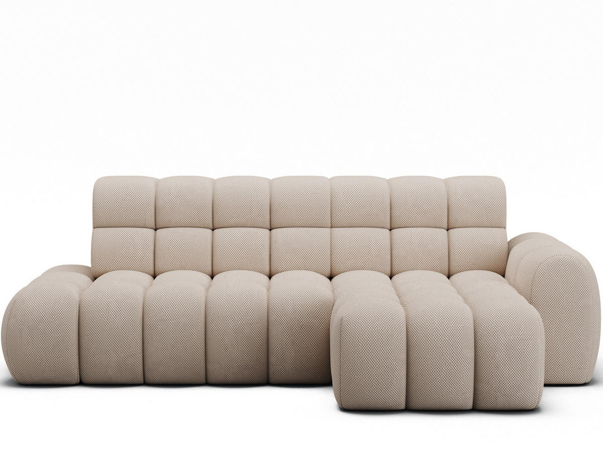 ECKSOFA Lorveno R - Beige (Calmora 18) - Beige, Holzwerkstoff (283/165cm) - Möblo