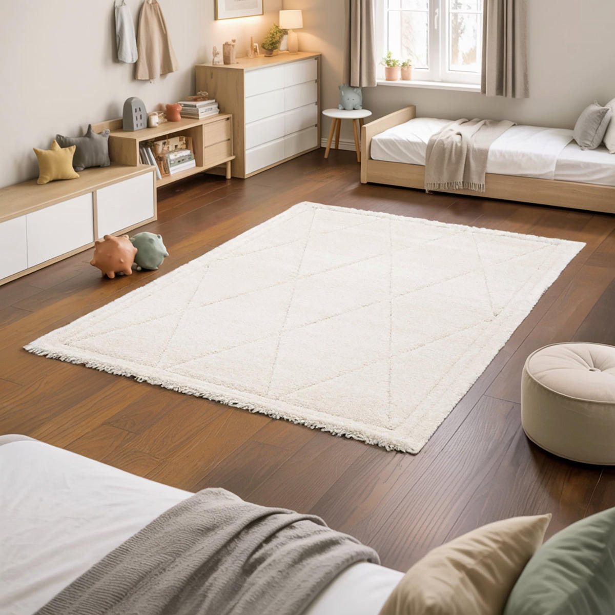 TEPPICH Design Relief-Effekt beige - Beige, Textil (200/290cm) - AFK Living