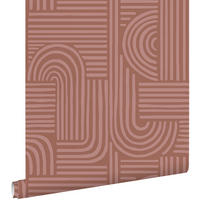 TAPETE 3D-Muster 50 x 900 cm - Braun, Papier (50/900cm) - ESTAhome