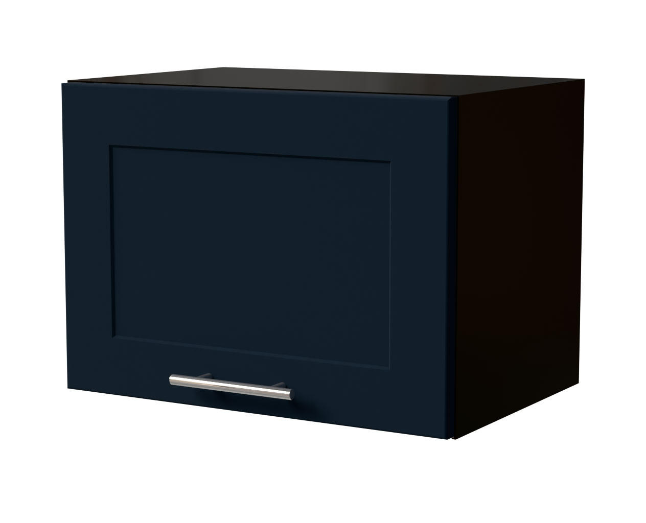 KLAPPHÄNGESCHRANK Oslo W4B/50 Schwarz / Indigo Matt 50 / 32,5 / 36cm - Schwarz/Dunkelblau, Holz/Holzwerkstoff (50/36/32.5cm) - Feldmann-Wohnen