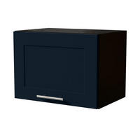KLAPPHÄNGESCHRANK Oslo W4B/50 Schwarz / Indigo Matt 50 / 32,5 / 36cm - Schwarz/Dunkelblau, Holz/Holzwerkstoff (50/36/32.5cm) - Feldmann-Wohnen