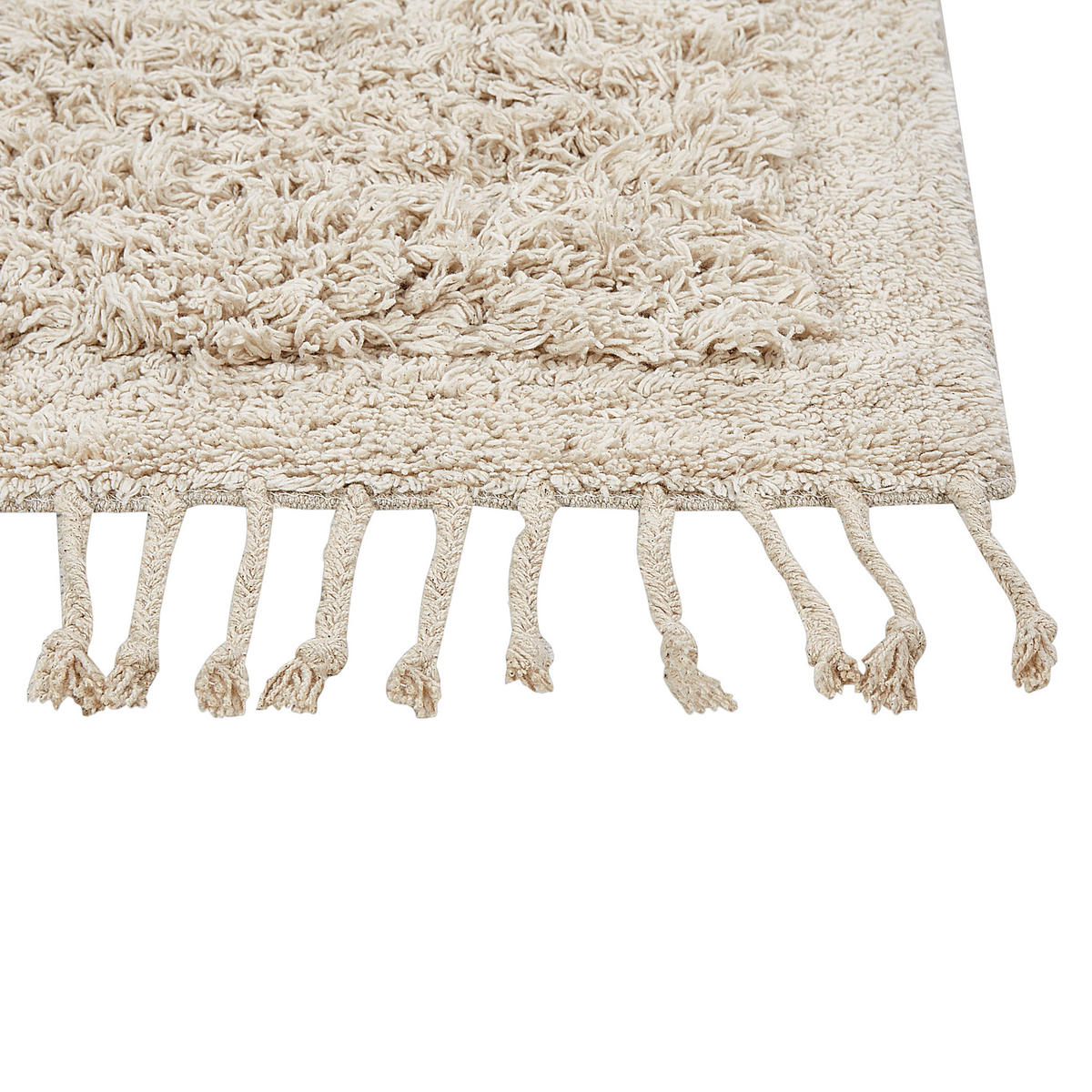 KOUPELNOVÁ PŘEDLOŽKA Béžová 50/80 cm Bavlna Oltan - béžová, textil (50/80cm) - Beliani
