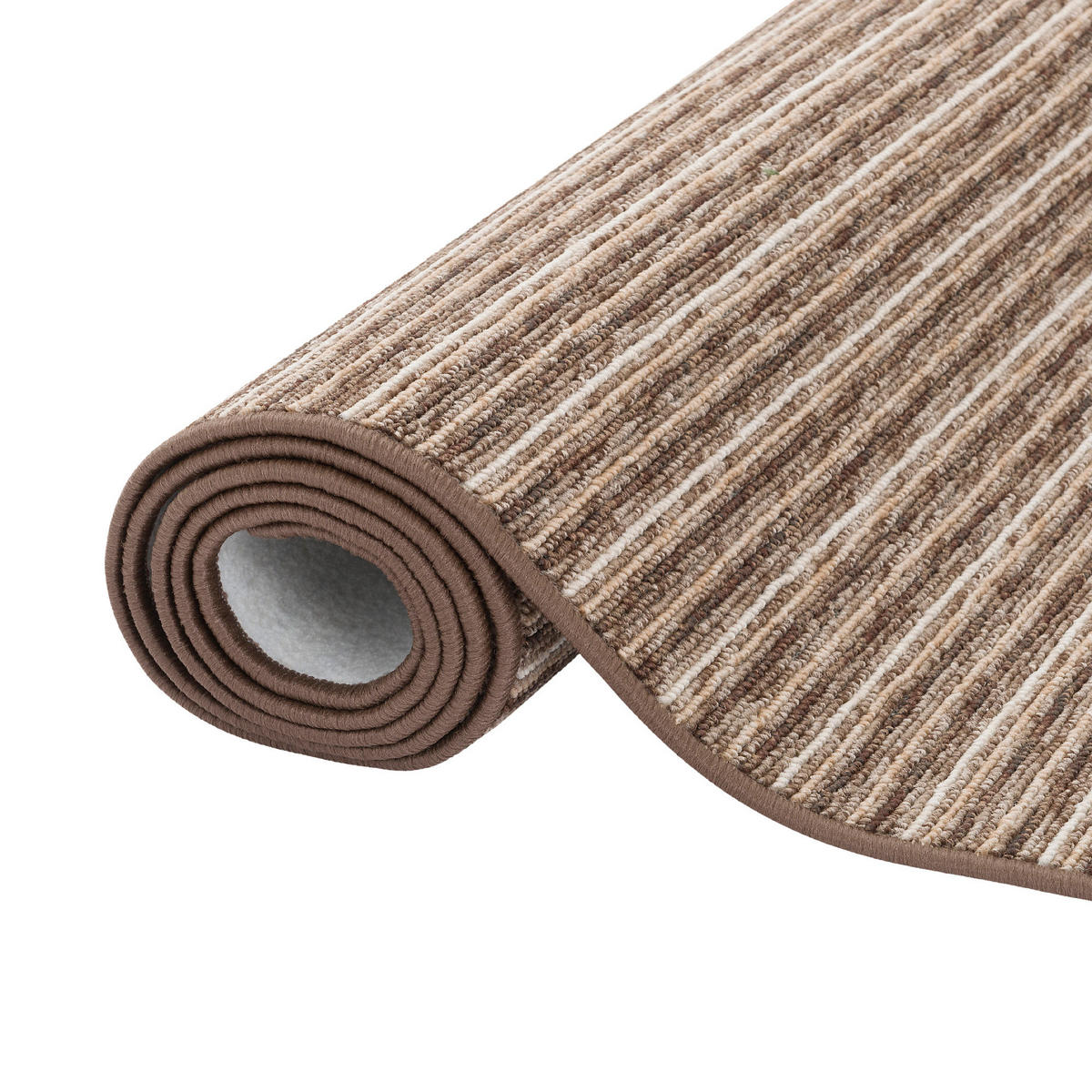 STREIFENBERBER TEPPICH MARTA - Braun, Textil (80/240cm) - Snapstyle