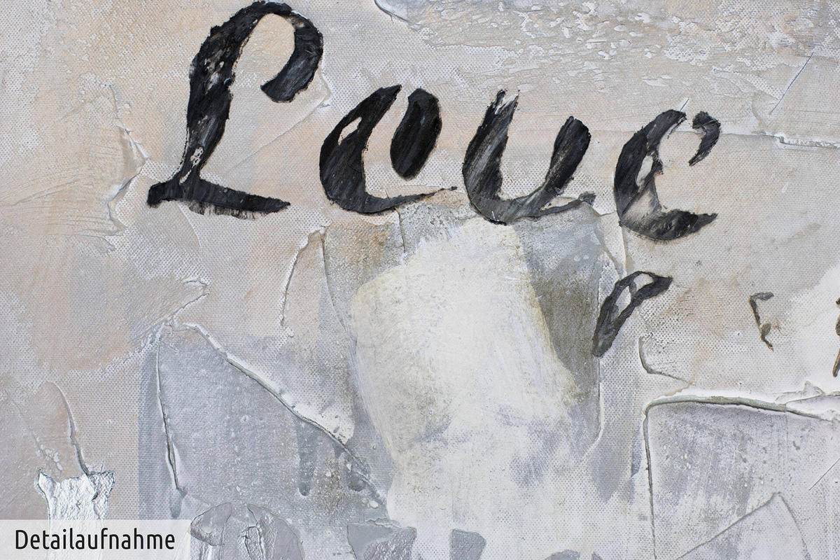 ACRYLBILD HANDGEMALT 80/60 cm - Beige/Grau, Holz/Textil (80/60cm) - KUNSTLOFT