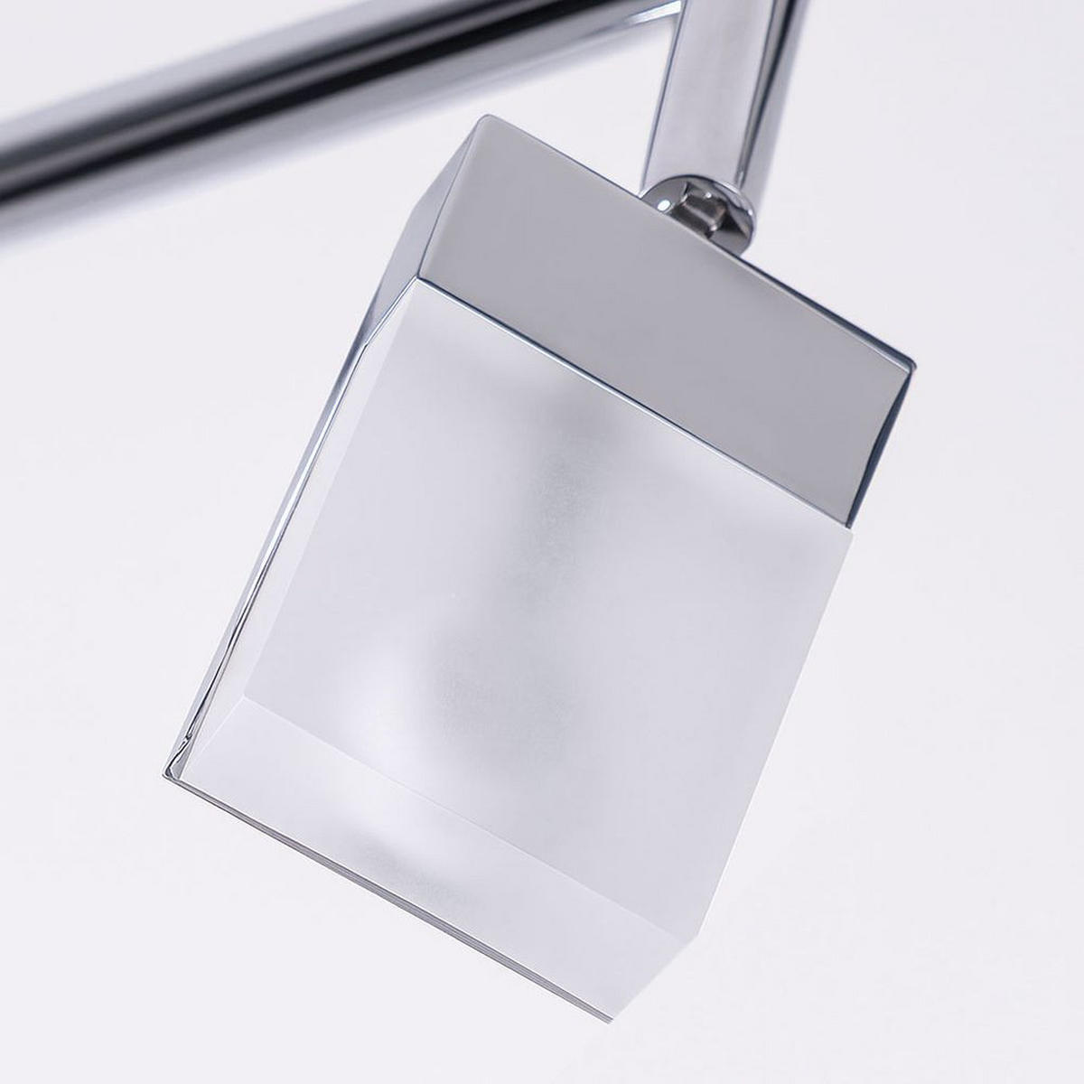 LED DECKENLEUCHTE Metall Chrom Silber - Silberfarben, Metall (67/17/17cm)