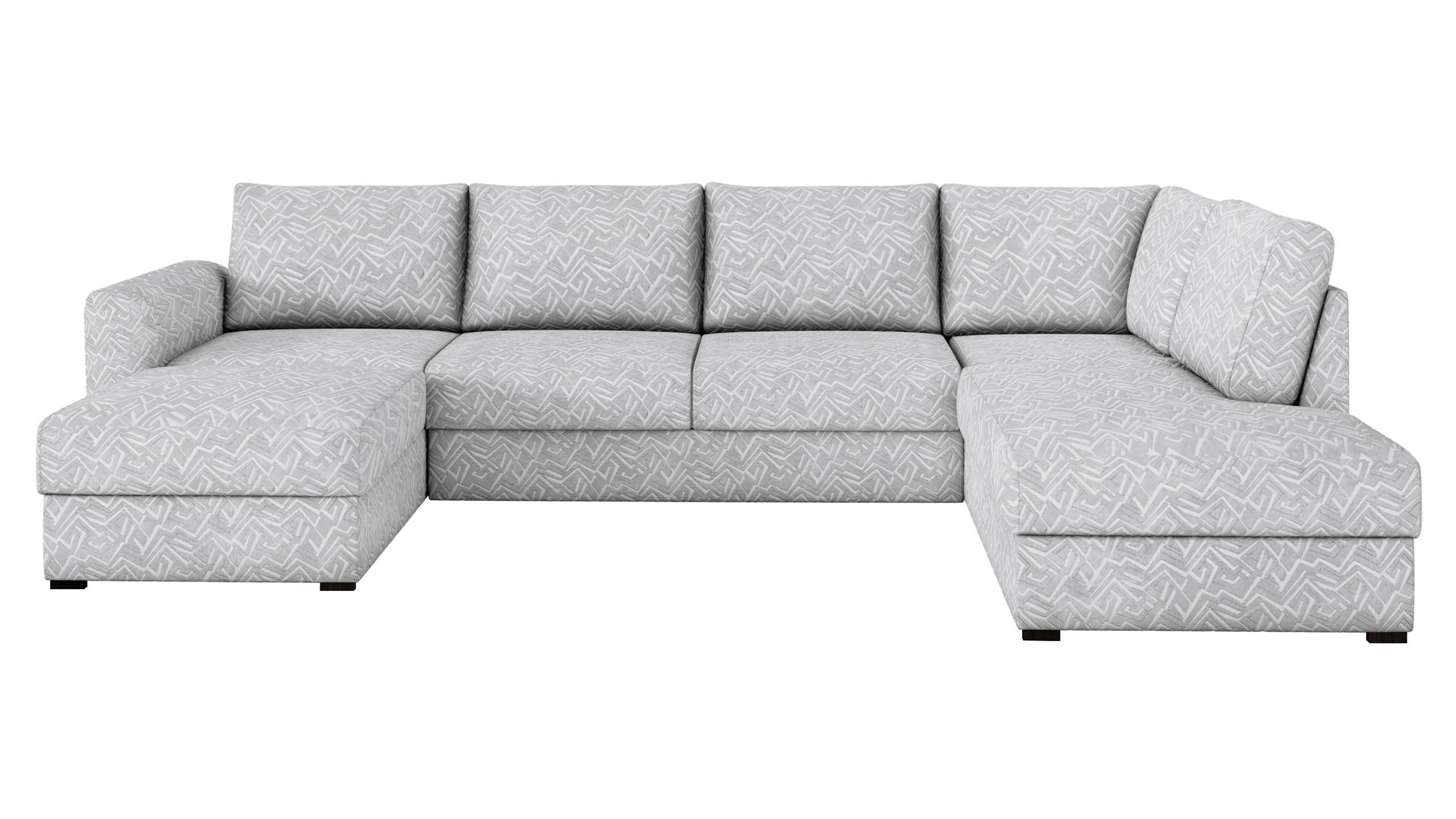 WOHNLANDSCHAFT Wilma Premium, Seite: Rechts - Schwarz/Grau, Holz/Textil (305/85/188cm) - MIRJAN24