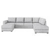 WOHNLANDSCHAFT Wilma Premium, Seite: Rechts - Schwarz/Grau, Holz/Textil (305/85/188cm) - MIRJAN24