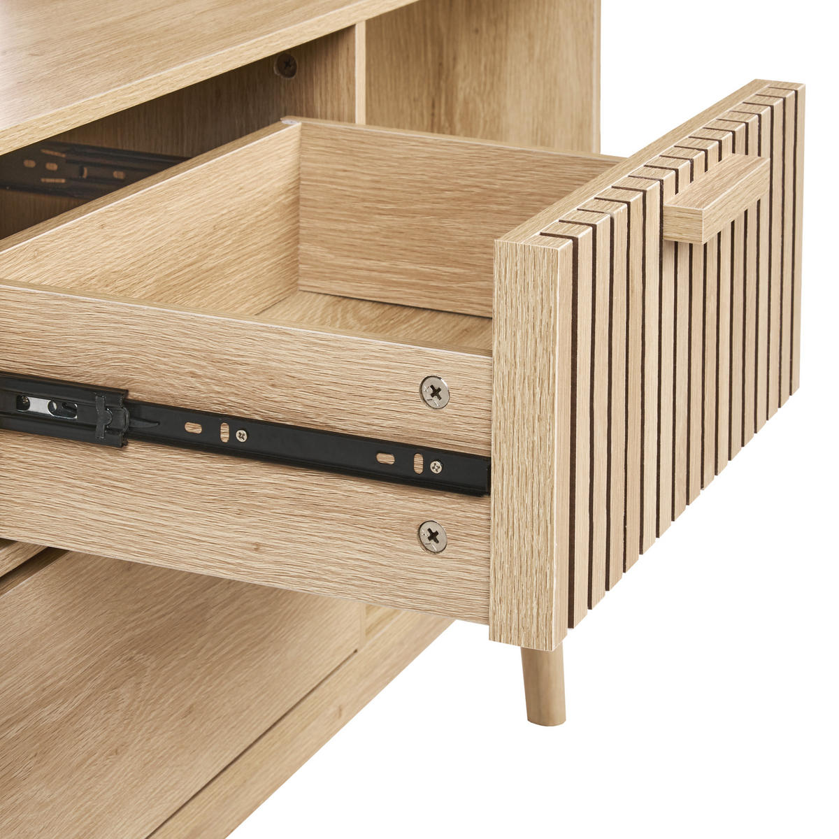 REGAL 140 cm Hellbraun Lynwood - Braun, Holzwerkstoff (100/140/35cm) - Beliani