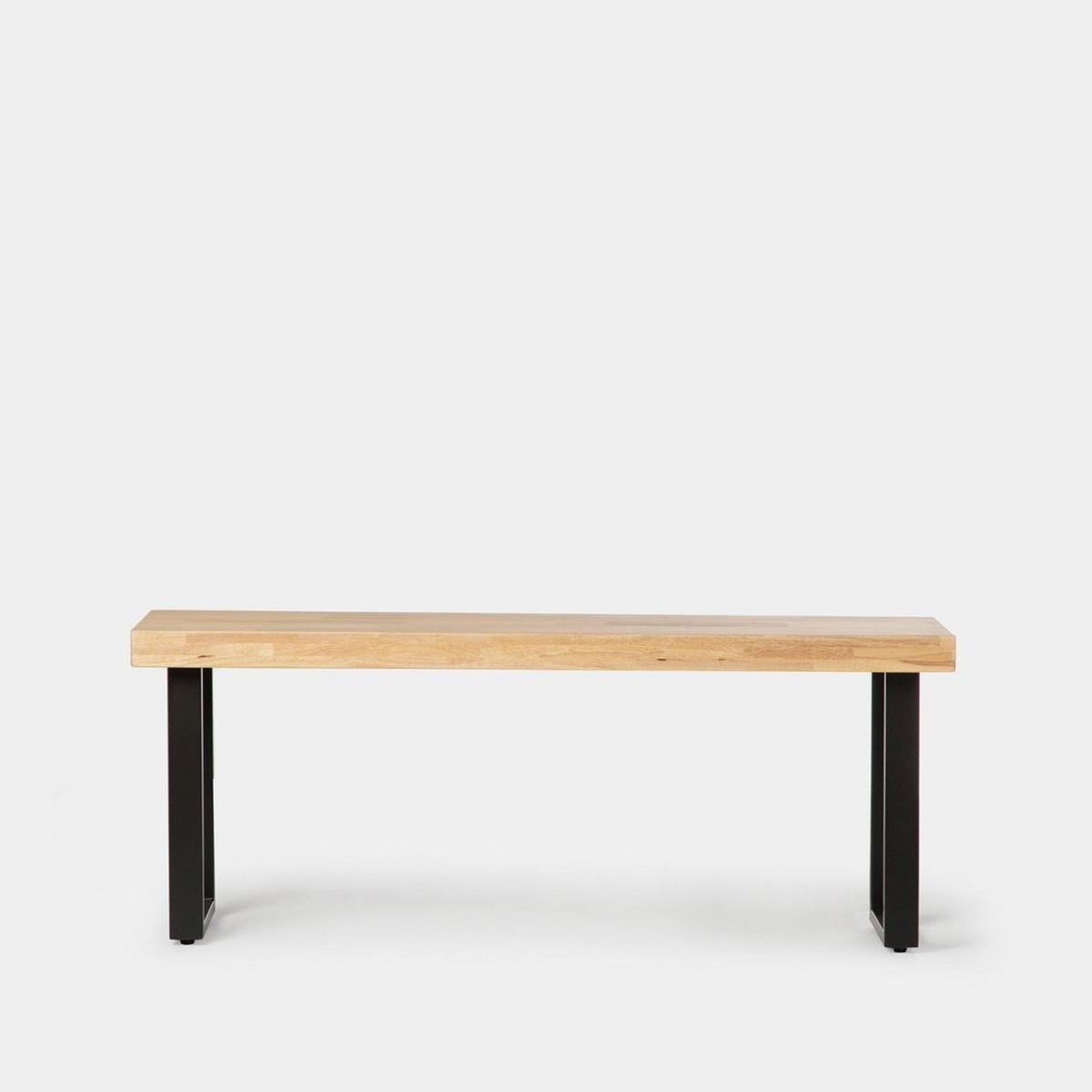 BANK Alys Natürlich 120 cm x 47 cm - Schwarz/Naturfarben, Holz (120/47/34cm)