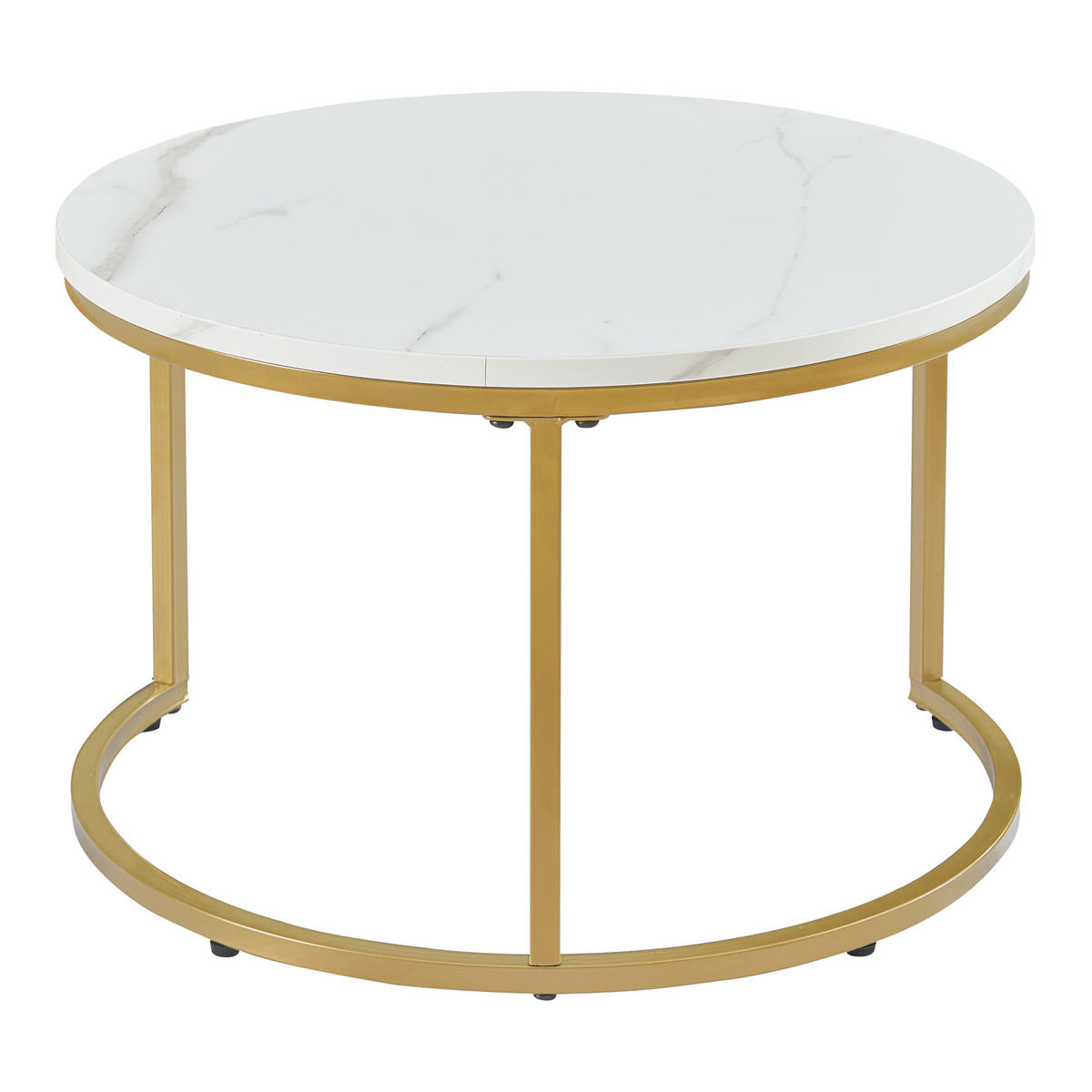 COUCHTISCH Christchurch 2er-Set - Weiß, Holzwerkstoff (80/80/45cm) - [en.casa]