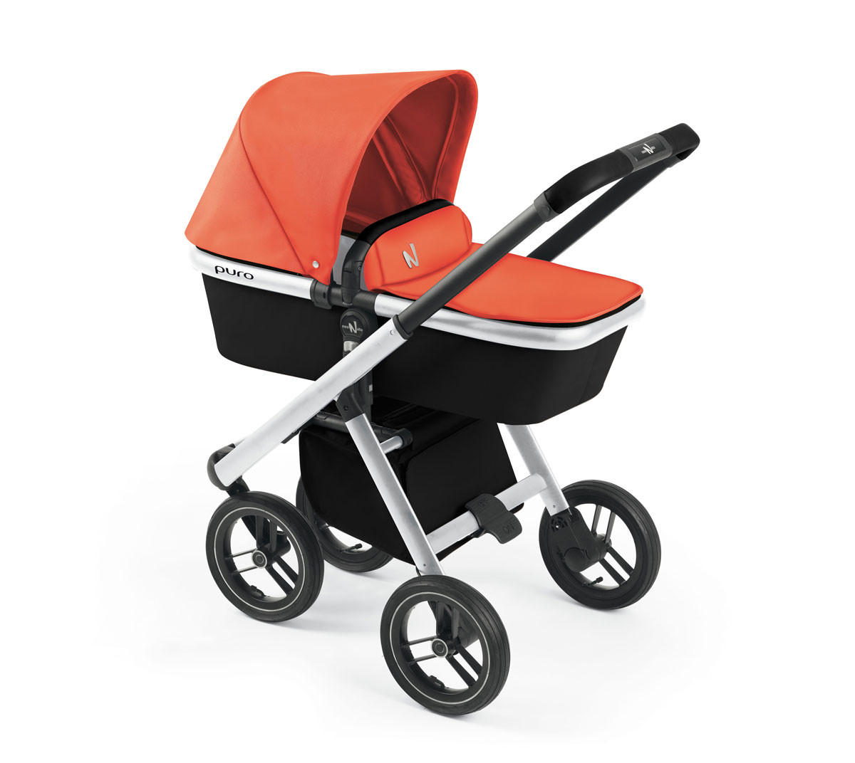 KINDERWAGEN Puro Urban Kombi 2 in1 inkl. Regenschutz und Wickeltasche - Orange, Holz/Kunststoff (61/94/123cm) - Cam il Mondo del Bambino S.p.A.