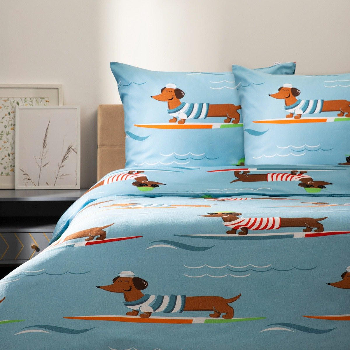 BETTWÄSCHE Longo 160/200 cm - Blau, Textil (160/200cm) - Homla