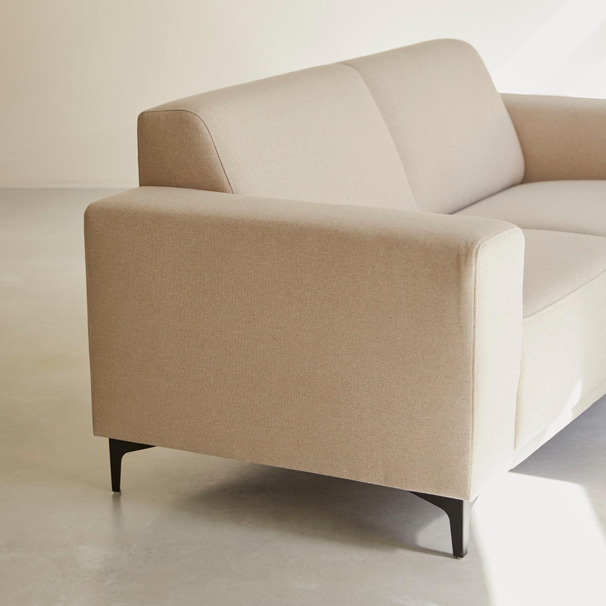 SOFA Lars Beige aus Stoff - Beige, Textil (194/80/90cm) - Tikamoon