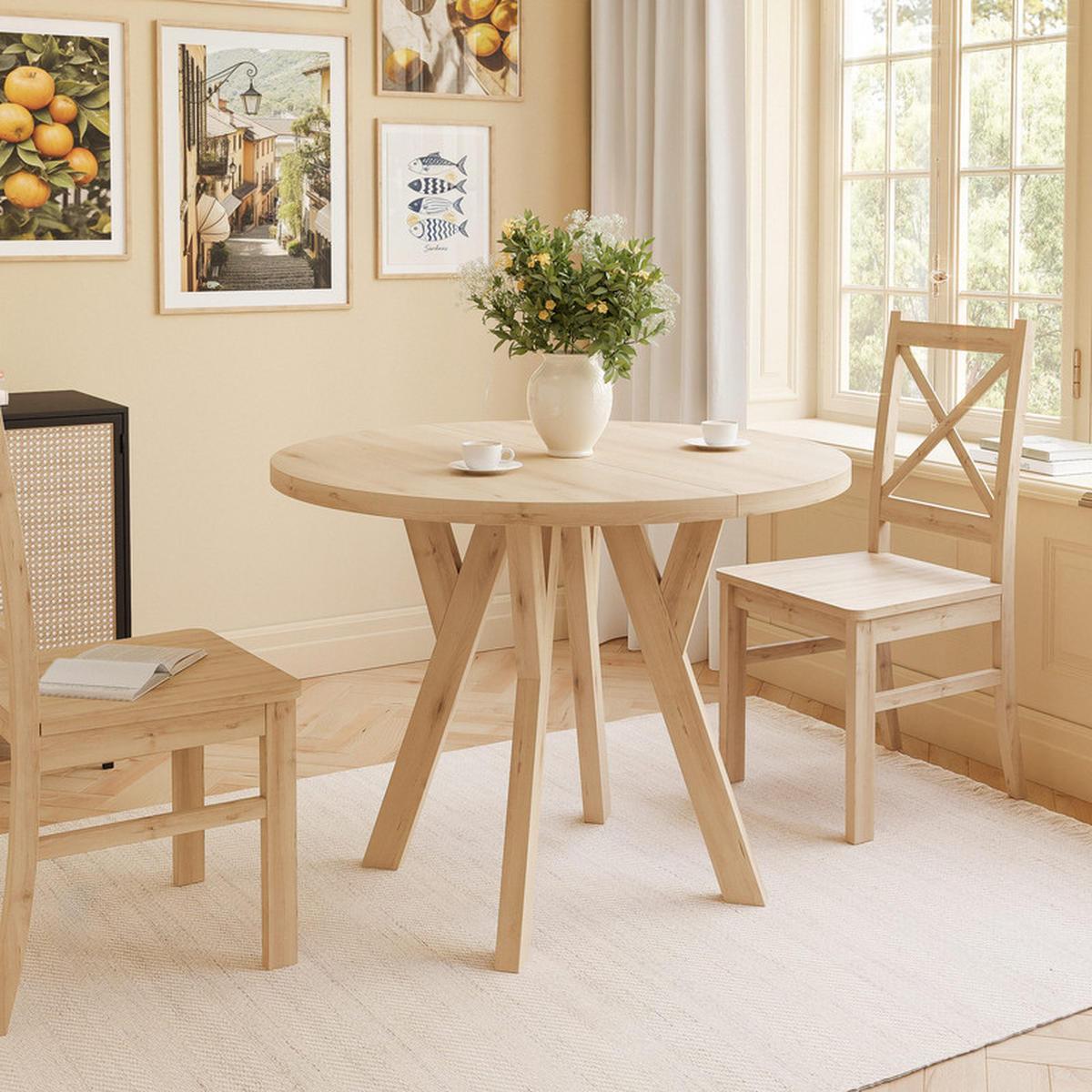 AUSZIEHTISCH YARA 100-140/76,5 cm Scandic-Buche - Buchefarben, Holzwerkstoff (100/100/76.5cm) - Idohome
