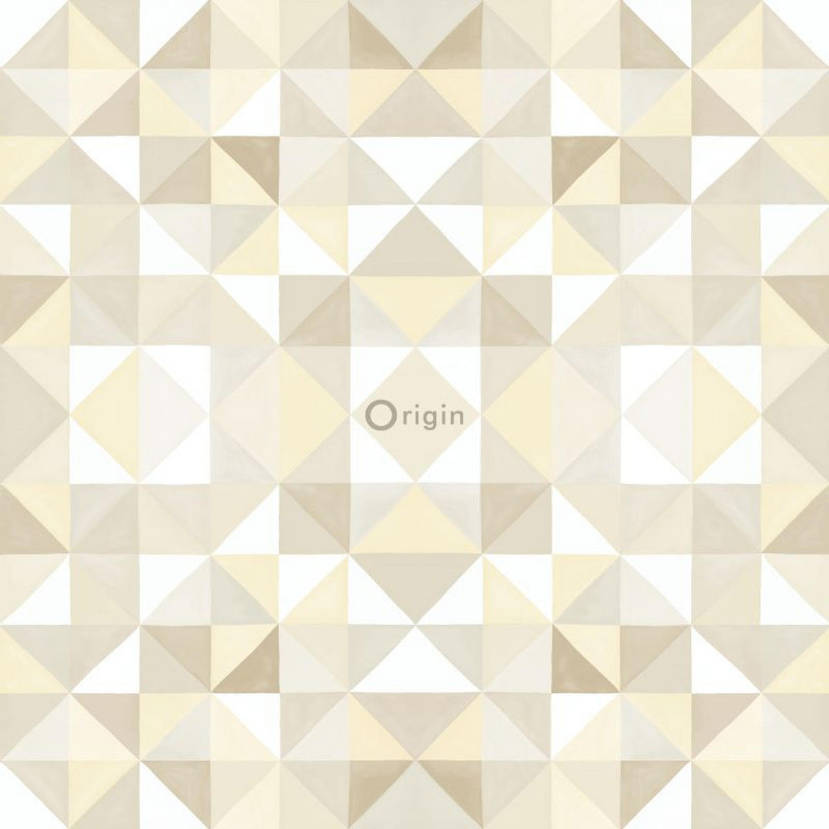 TAPETE kubistisches Muster 53 cm x 10.05 m - Beige, Papier (53/1000cm) - Origin Wallcoverings