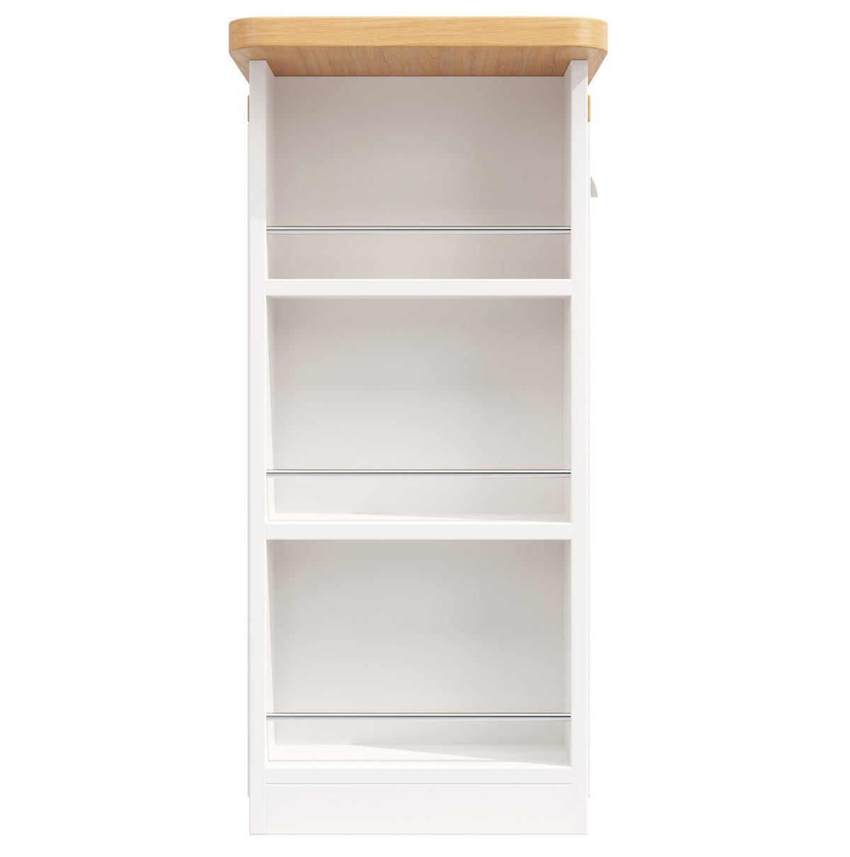KÜCHENINSEL aus MDF 135-203x39x92,8cm in Weiß mit LED - Weiß, Holzwerkstoff (39/92.8/203cm) - Modfu