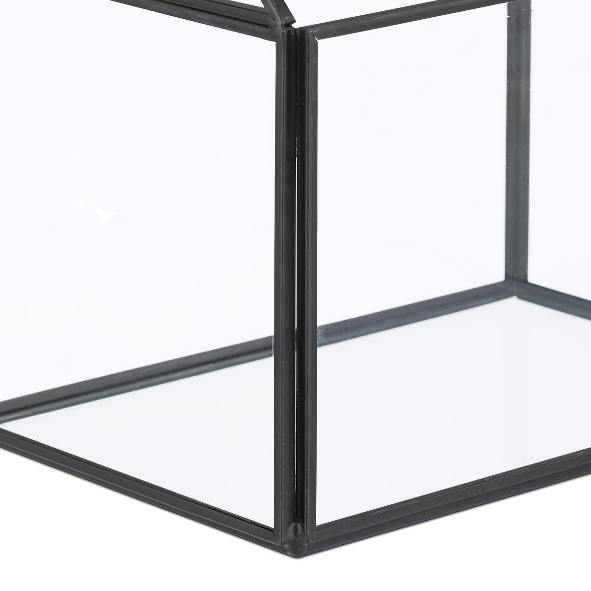 PFLANZENTERRARIUM - Transparent, Glas/Metall (15/15/10cm) - Relaxdays