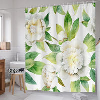 DUSCHVORHANG 3D Polyester schimmelresistent wasserdicht waschbar mit Haken - Multicolor, Textil (180/180cm) - MCBOSON