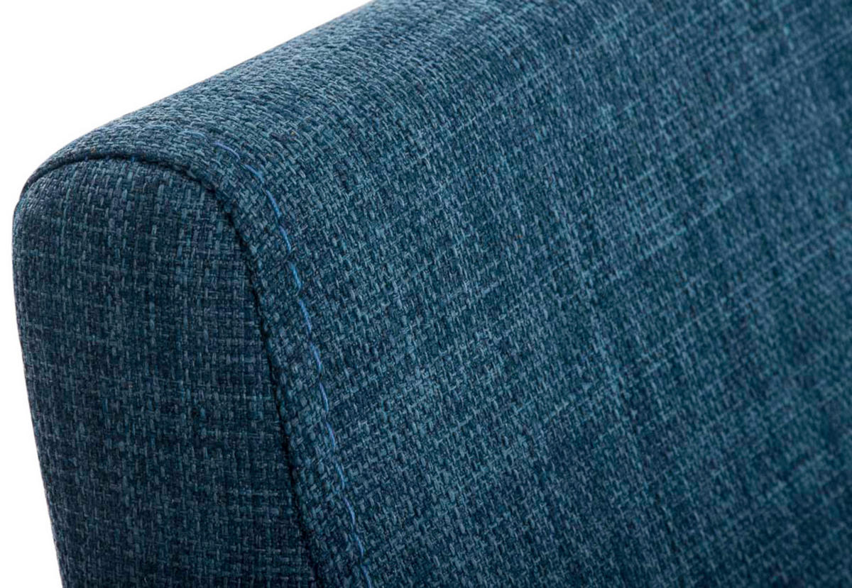 SCHWINGSTUHL 2er Set Stoff Blau - Blau/Edelstahlfarben, Textil/Metall (40/90/50cm) - CLP