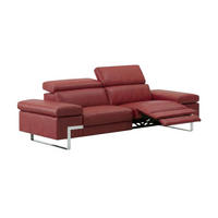 2-SITZER Sofa Opera Echtleder mit 1 x Relaxfunktion Rot - Rot, Leder/Metall (195/75/109cm)