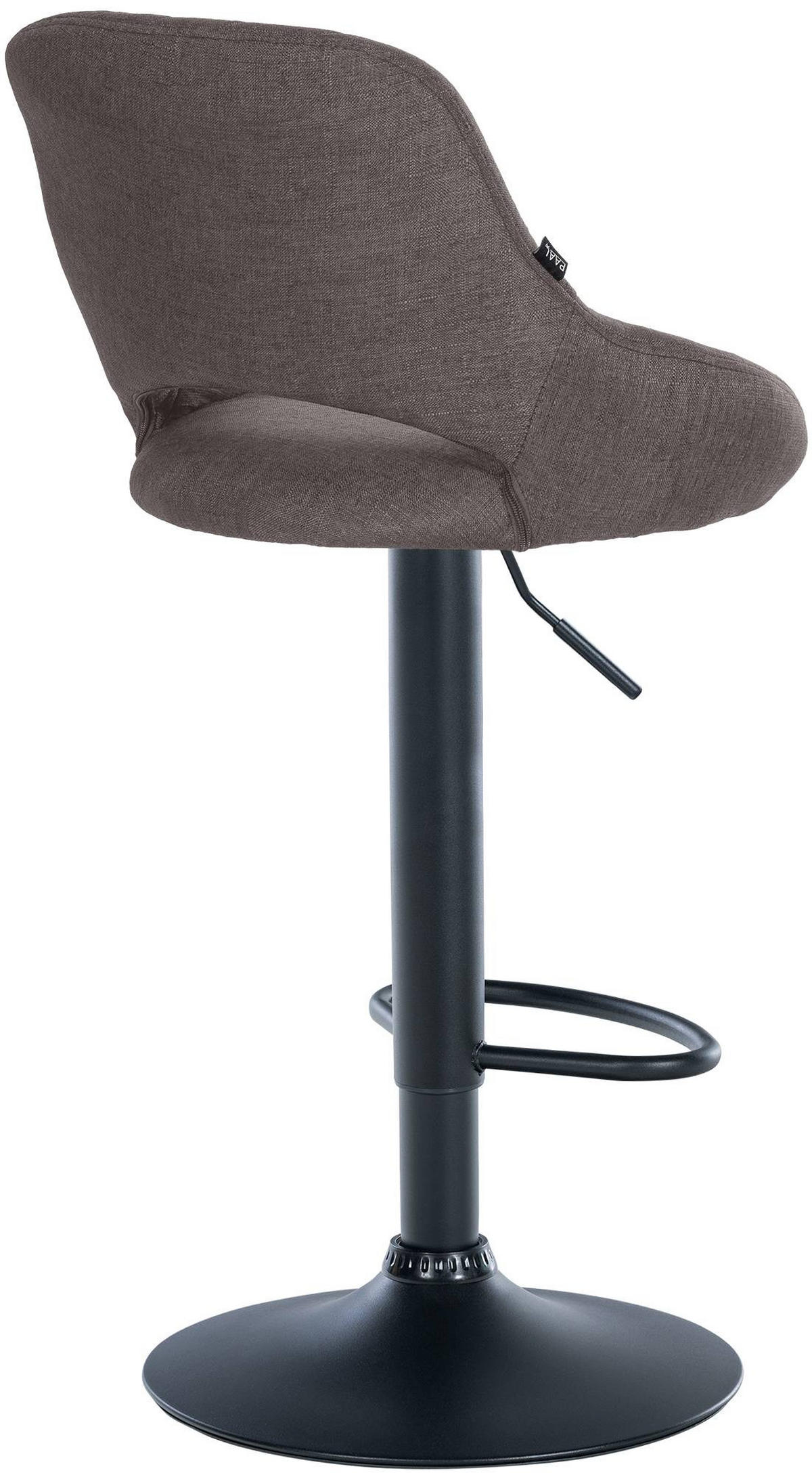 BARHOCKER Stoff Dunkelgrau - Dunkelgrau/Schwarz, Textil/Metall (47/85/48cm) - CLP