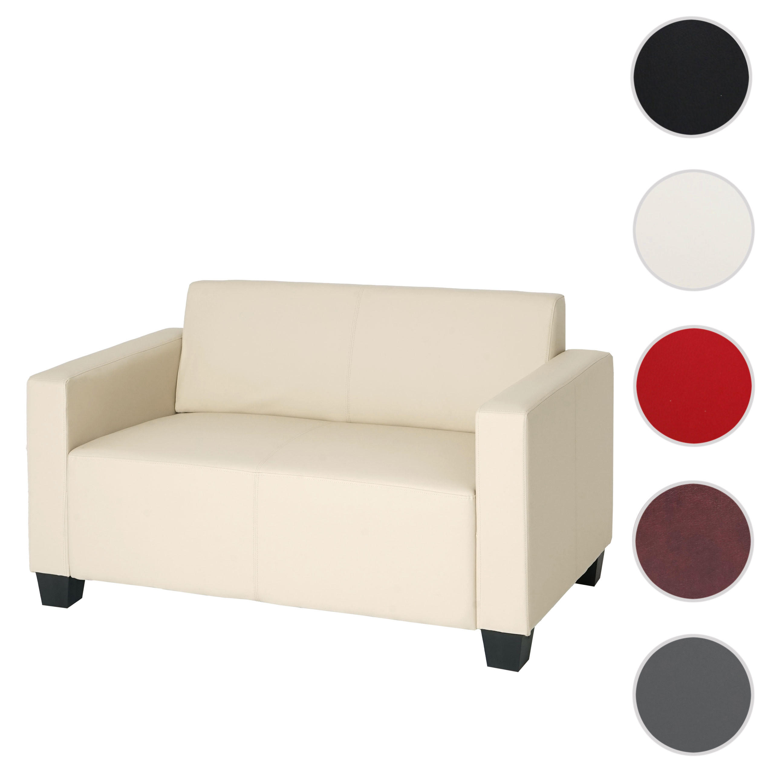 2-SITZER-SOFA Cremeweiß - Weiß, Textil (136/76/72cm) - MCW