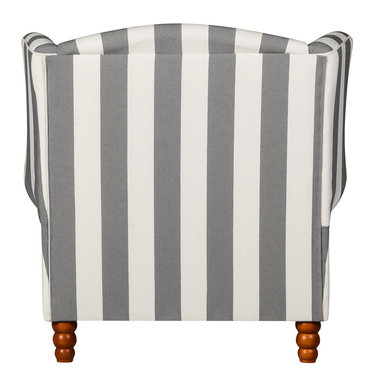 OHRENSESSEL - Webstoff - Weiß/Grau, Textil (94/95/134cm) - home24