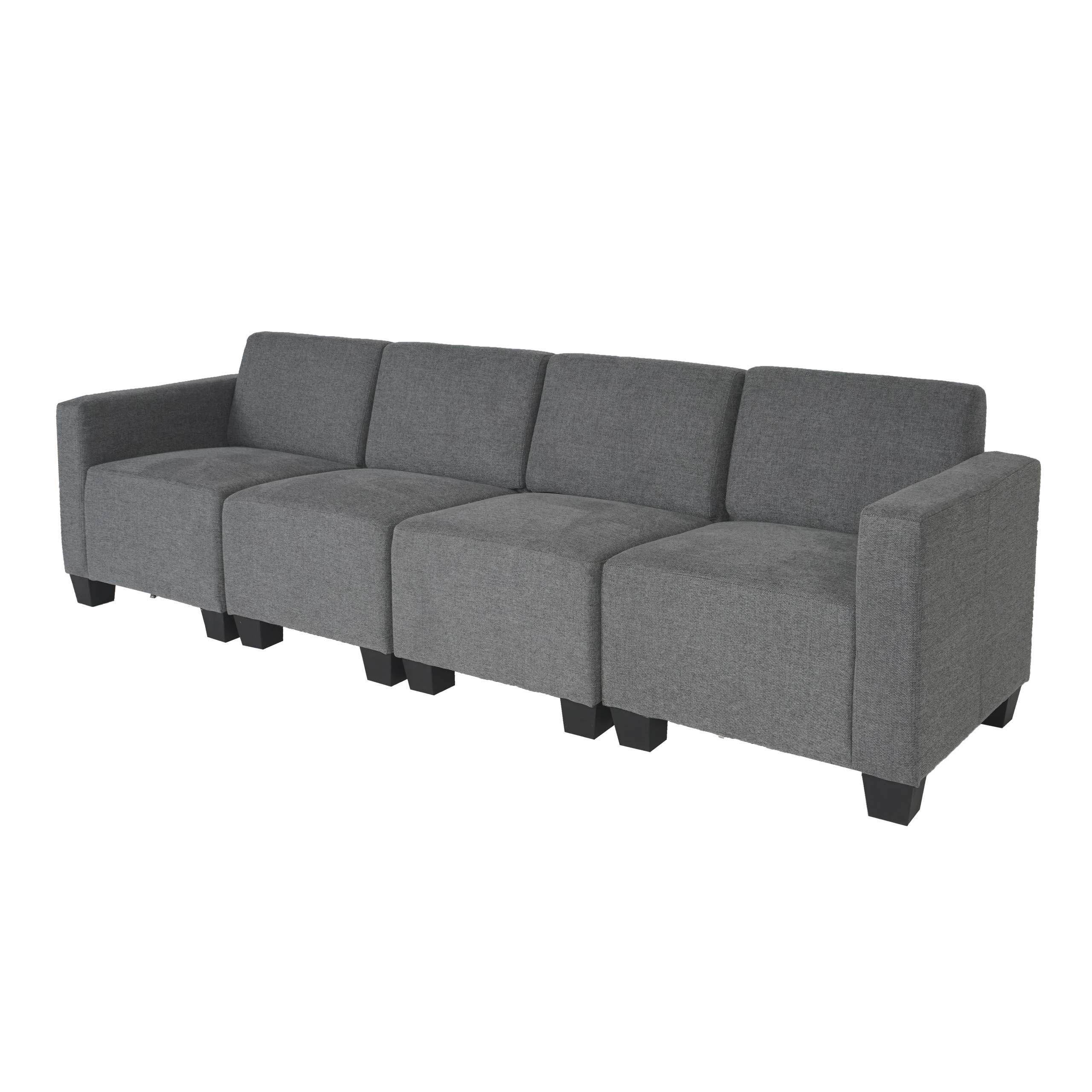 MODULAR 4-SITZER SOFA COUCH Grau - Grau, Textil (250/76/72cm) - MCW
