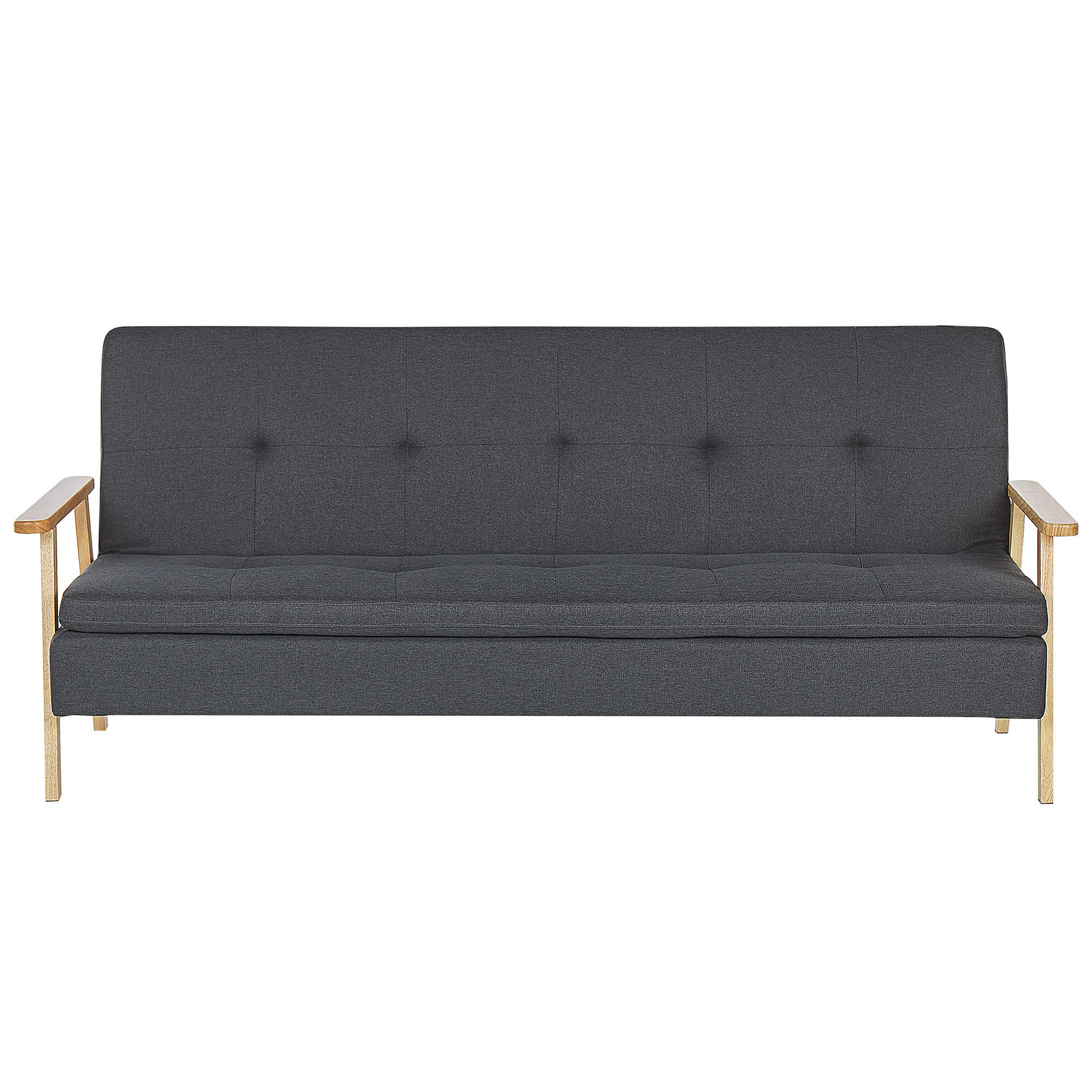 SCHLAFSOFA Polsterbezug Dunkelgrau Tjorn - Dunkelgrau, Textil (204/84/85cm) - Beliani